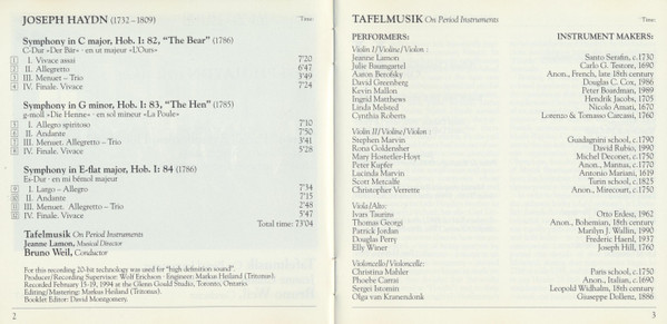 Joseph Haydn, Tafelmusik Baroque Orchestra, Bruno Weil-4