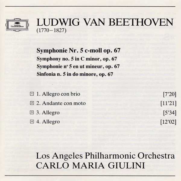 Beethoven* - Los Angeles Philharmonic Orchestra, Carlo Maria Giulini-3