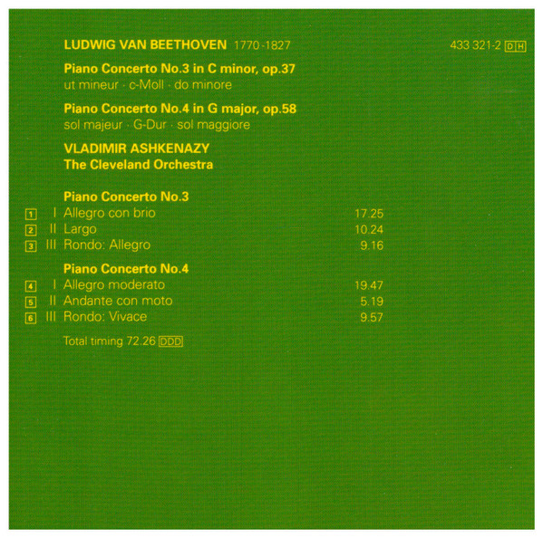 Beethoven* - Vladimir Ashkenazy, The Cleveland Orchestra-1