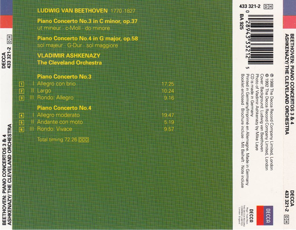 Beethoven* - Vladimir Ashkenazy, The Cleveland Orchestra-2