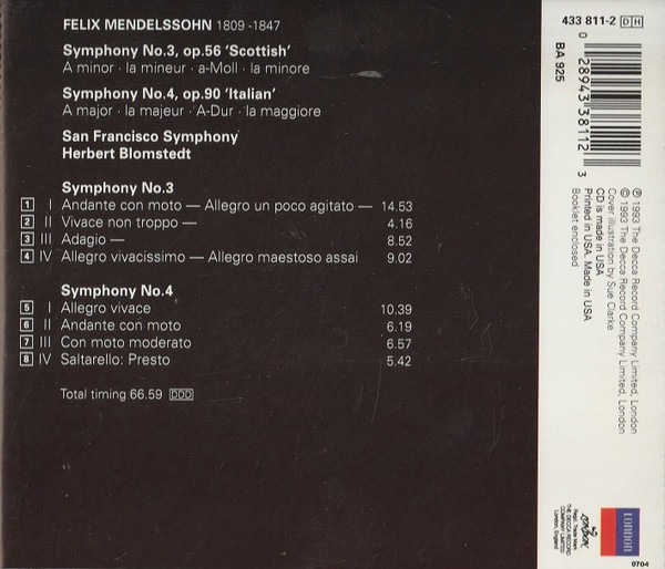Mendelssohn* – San Francisco Symphony / Herbert Blomstedt-1