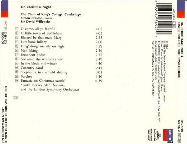 King's College Choir*, Willcocks*-1