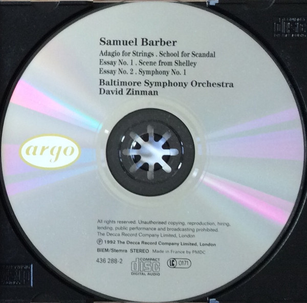 Barber* - Baltimore Symphony Orchestra, David Zinman-2
