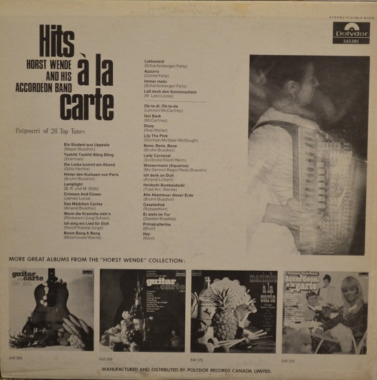Horst Wende And His Accordeon Band*-1