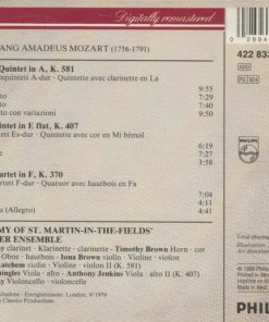 Mozart*, Antony Pay, Timothy Brown (2), Neil Black (3), Academy Of St. Martin-In-The Fields' Chamber Ensemble*-1