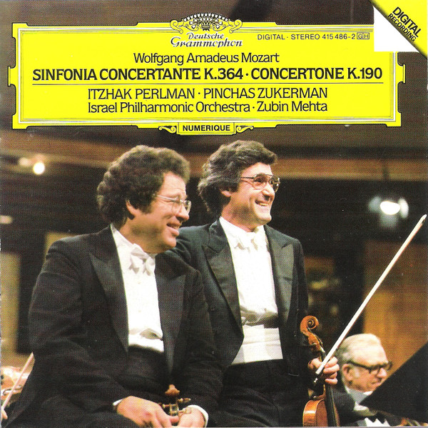 Wolfgang Amadeus Mozart, Itzhak Perlman, Pinchas Zukerman, Israel Philharmonic Orchestra, Zubin Mehta-0