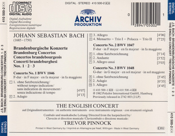 J.S. Bach* - The English Concert, Trevor Pinnock-2
