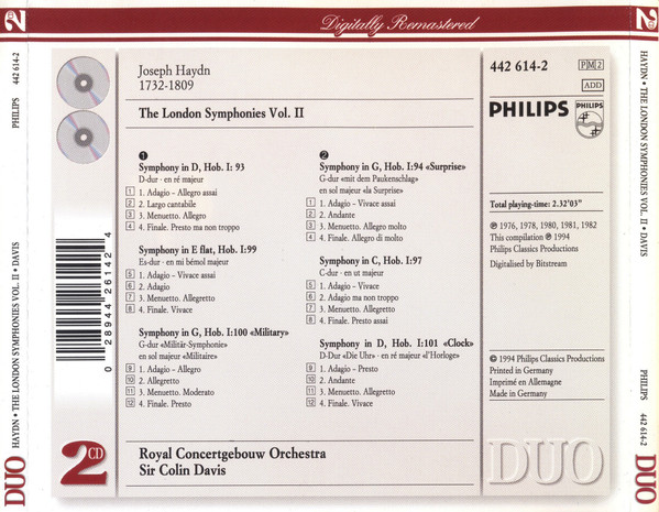 Haydn* - Royal Concertgebouw Orchestra*, Sir Colin Davis-1
