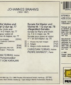 Brahms* - Christian Ferras · Berliner Philharmoniker · Herbert von Karajan-1