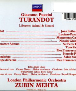 Giacomo Puccini Puccini Sutherland*, Pavarotti*, Caballe*, Ghiaurov*, Krause*, Pears*, John Alldis Choir, London Philharmonic Orchestra, Zubin Mehta-3