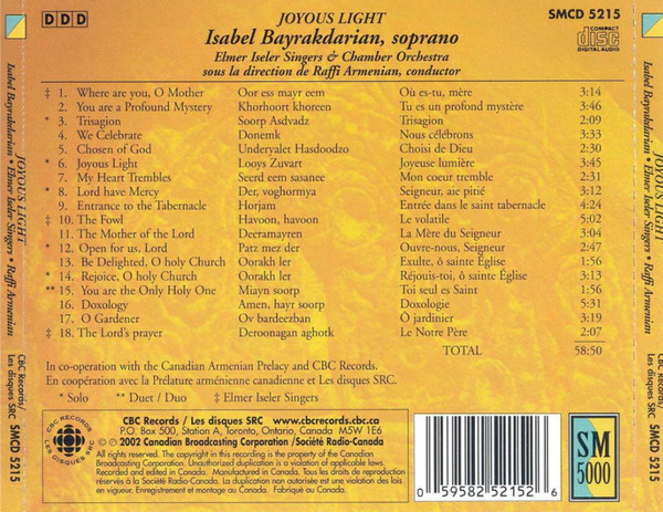 Isabel Bayrakdarian, Raffi Armenian, Elmer Iseler Singers-1