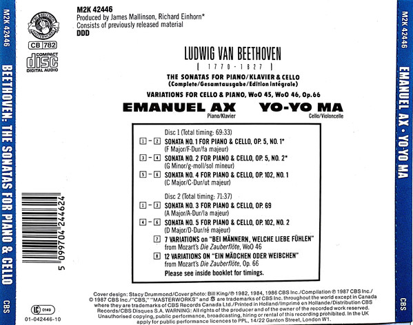 Beethoven* - Yo-Yo Ma / Emanuel Ax-1