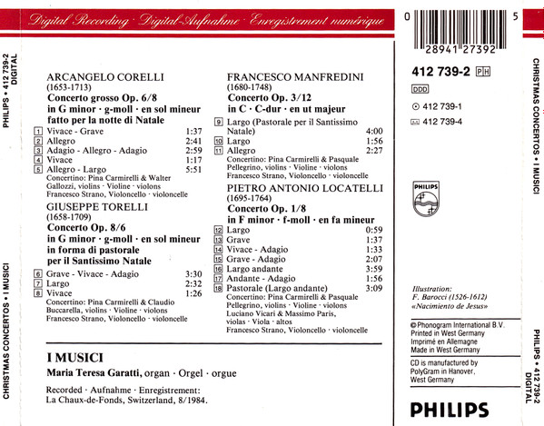 Corelli* · Manfredini* · Torelli* · Locatelli* – I Musici-1