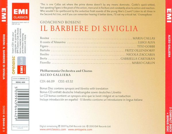 Rossini* - Maria Callas, Tito Gobbi, Luigi Alva, Philharmonia Orchestra And Chorus*, Alceo Galliera-2