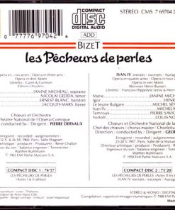 Bizet* : Micheau*, Gedda*, Blanc*, Choeurs et Orchestre Du Théâtre National De L'Opéra-Comique*, P.Dervaux*-1