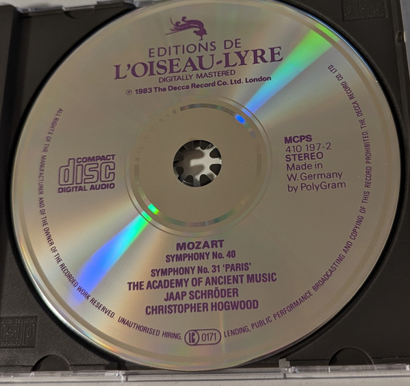 Mozart* - The Academy Of Ancient Music • Jaap Schröder • Christopher Hogwood-2