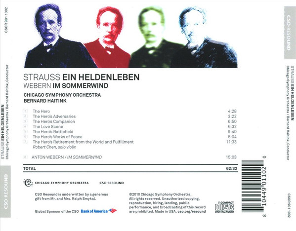 Strauss* / Webern*, Chicago Symphony Orchestra, Bernard Haitink-1