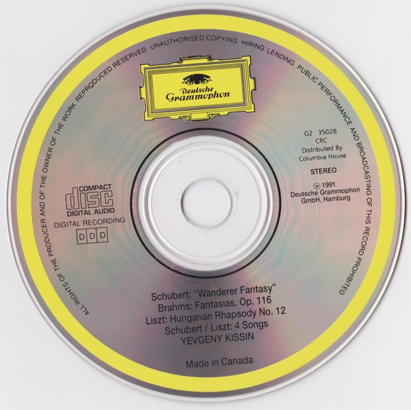 Schubert*, Brahms*, Liszt* – Yevgeny Kissin-2