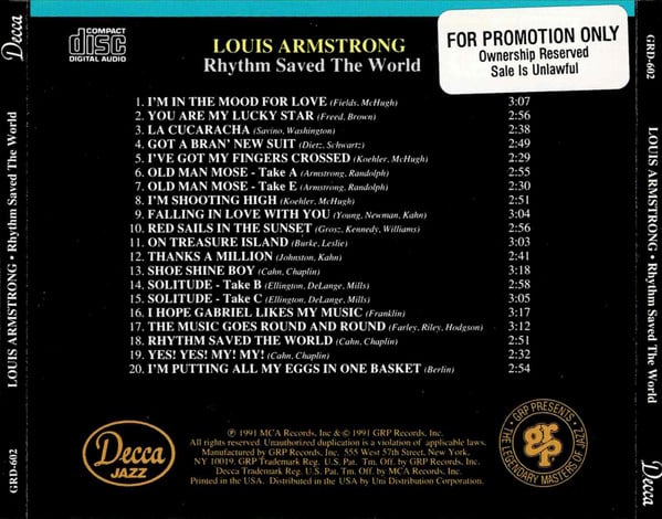 Louis Armstrong And His Orchestra, Louis Armstrong-1