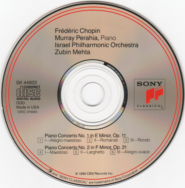 Murray Perahia, Chopin*, Israel Philharmonic* / Zubin Mehta-2