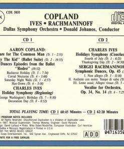 Dallas Symphony Orchestra, Donald Johanos, Copland*, Ives*, Rachmaninoff*-1