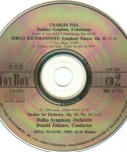 Dallas Symphony Orchestra, Donald Johanos, Copland*, Ives*, Rachmaninoff*-3