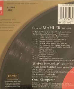 Mahler* / Elisabeth Schwarzkopf, Hilde Rössl-Majdan*, Philharmonia Chorus, Philharmonia Orchestra, Otto Klemperer-1