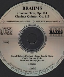 Brahms* - József Balogh (2), Jenoe Jandó*, Csaba Onczay, Danubius String Quartet-2