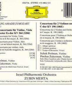 Wolfgang Amadeus Mozart - Itzhak Perlman · Pinchas Zukerman · Israel Philharmonic Orchestra · Zubin Mehta-1