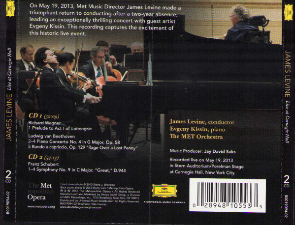 James Levine (2), The MET Orchestra*, Yevgeny Kissin-1