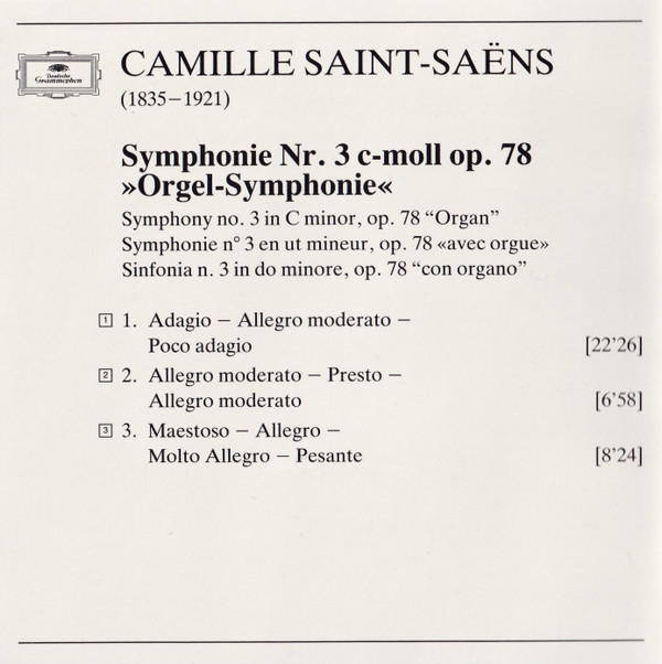Camille Saint-Saëns, Pierre Cochereau • Berliner Philharmoniker, Herbert von Karajan-3