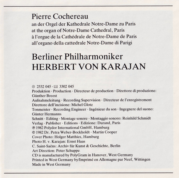 Camille Saint-Saëns, Pierre Cochereau • Berliner Philharmoniker, Herbert von Karajan-4