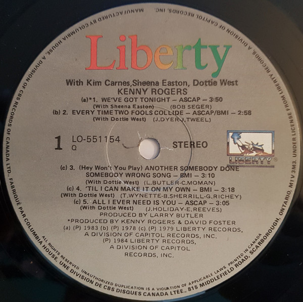 Kenny Rogers With Kim Carnes, Sheena Easton & Dottie West-2