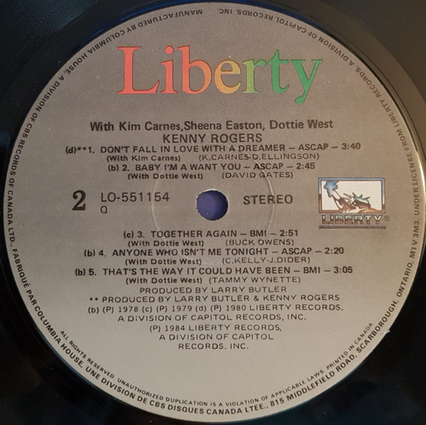 Kenny Rogers With Kim Carnes, Sheena Easton & Dottie West-3