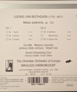 Beethoven* - Mei* • Lipovšek* • Rolfe Johnson* • Holl* • Arnold Schoenberg Chor, The Chamber Orchestra Of Europe, Nikolaus Harnoncourt-1