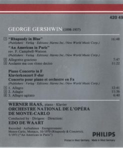 Gershwin* - Werner Haas, Orchestre National De L'Opéra De Monte-Carlo, Edo de Waart-1