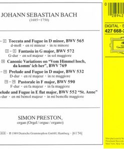 Johann Sebastian Bach, Simon Preston-1