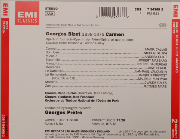 Bizet* - Maria Callas, Nicolai Gedda, Andréa Guiot, Robert Massard, Georges Prêtre-3