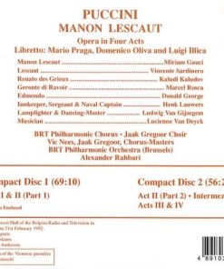Puccini* - Gauci* ‧ Kaludov* ‧ Sardinero* ‧ Rosca* ‧ George* ‧ BRT Philharmonic Chorus* ‧ Jaak Gregoor Choir ‧ BRT Philharmonia Orchestra, Brussels* ‧ Alexander Rahbari-1