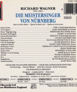 Wagner* - Kollo* · Donath* · Adam* · Evans* · Schreier* · Hesse* · Ridderbusch* · Chor der Staatsoper Dresden · Chor Des Leipziger Rundfunks* · Staatskapelle Dresden · Karajan*-1