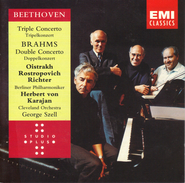 David Oistrach, Mstislav Rostropovich, Sviatoslav Richter, Berliner Philharmoniker, The Cleveland Orchestra, Herbert von Karajan, George Szell / Ludwig van Beethoven / Johannes Brahms-0