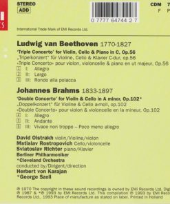 David Oistrach, Mstislav Rostropovich, Sviatoslav Richter, Berliner Philharmoniker, The Cleveland Orchestra, Herbert von Karajan, George Szell / Ludwig van Beethoven / Johannes Brahms-4