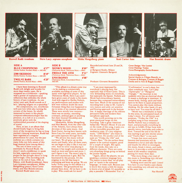 Roswell Rudd - Steve Lacy - Misha Mengelberg - Kent Carter - Han Bennink-1