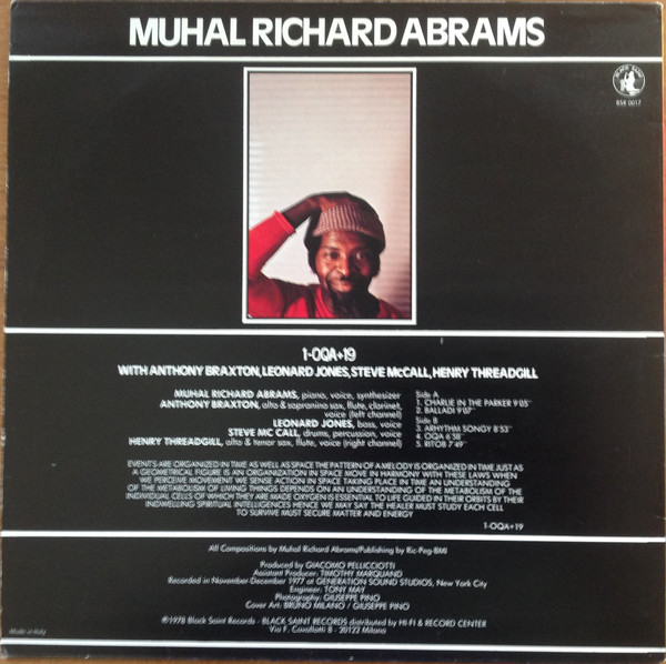 Muhal Richard Abrams With Anthony Braxton, Leonard Jones, Steve McCall, Henry Threadgill-2