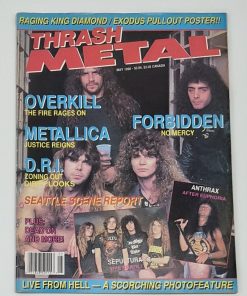 THRASH METAL Magazine - MAY 1990 - OVERKILL, METALLICA, D.R.I.