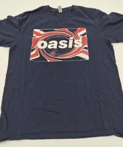 OASIS - UNION JACK LOGO T-SHIRT L