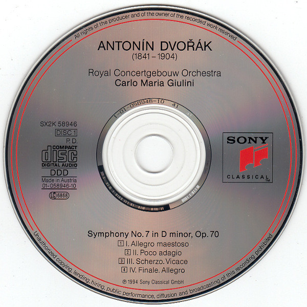 Dvořák*, Royal Concertgebouw Orchestra*, Carlo Maria Giulini-2