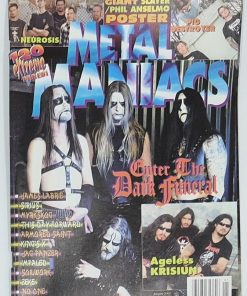 METAL MANIACS Magazine - SUPERSTAR SPECIAL JANUARY 2002 - DARK FUNERAL, PIG DESTROYER, SLAYER/PHIL ANSELMO Centerfold Poster