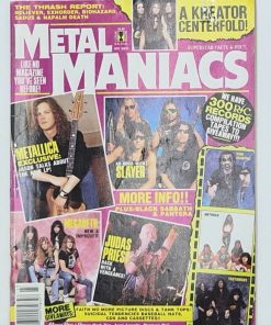 METAL MANIACS Magazine - SUPERSTAR FACTS & PIX 1990 SPECIAL - METALLICA, MEGADETH, KREATOR Centerfold