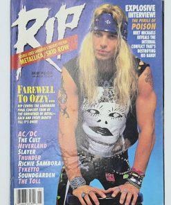 RIP Magazine - JANUARY 1992 - OZZY OSBOURNE, BRET MICHAELS, SKID ROW Centerfold Poster